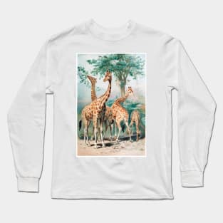 giraffe long neck giraffes Long Sleeve T-Shirt